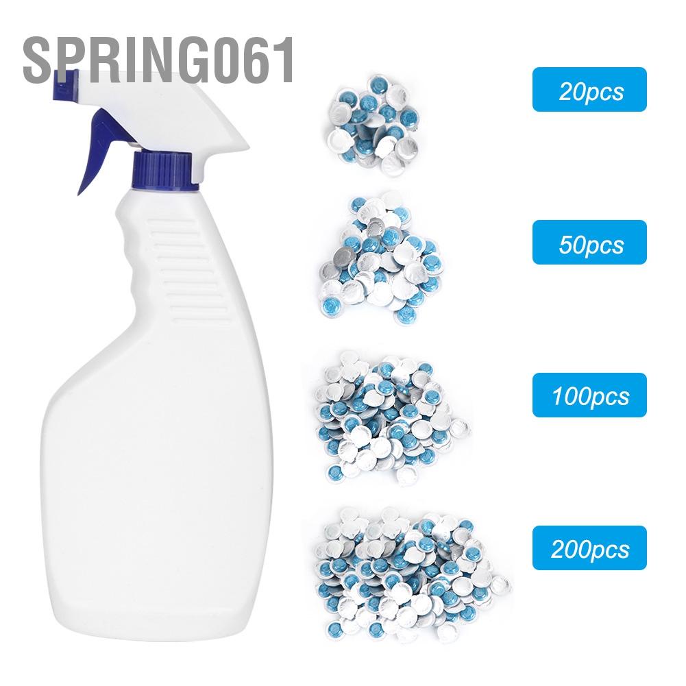 Spring061 1 Bộ Viên Sủi Với Bình Xịt để Vệ Sinh Rửa Kính Chắn Gió Xe Hơi