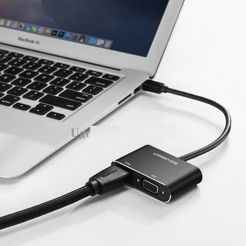 Cáp Chuyển Mini Displayport To HDMI & VGA Ugreen 20422 Màu Đen - Hàng chính hãng