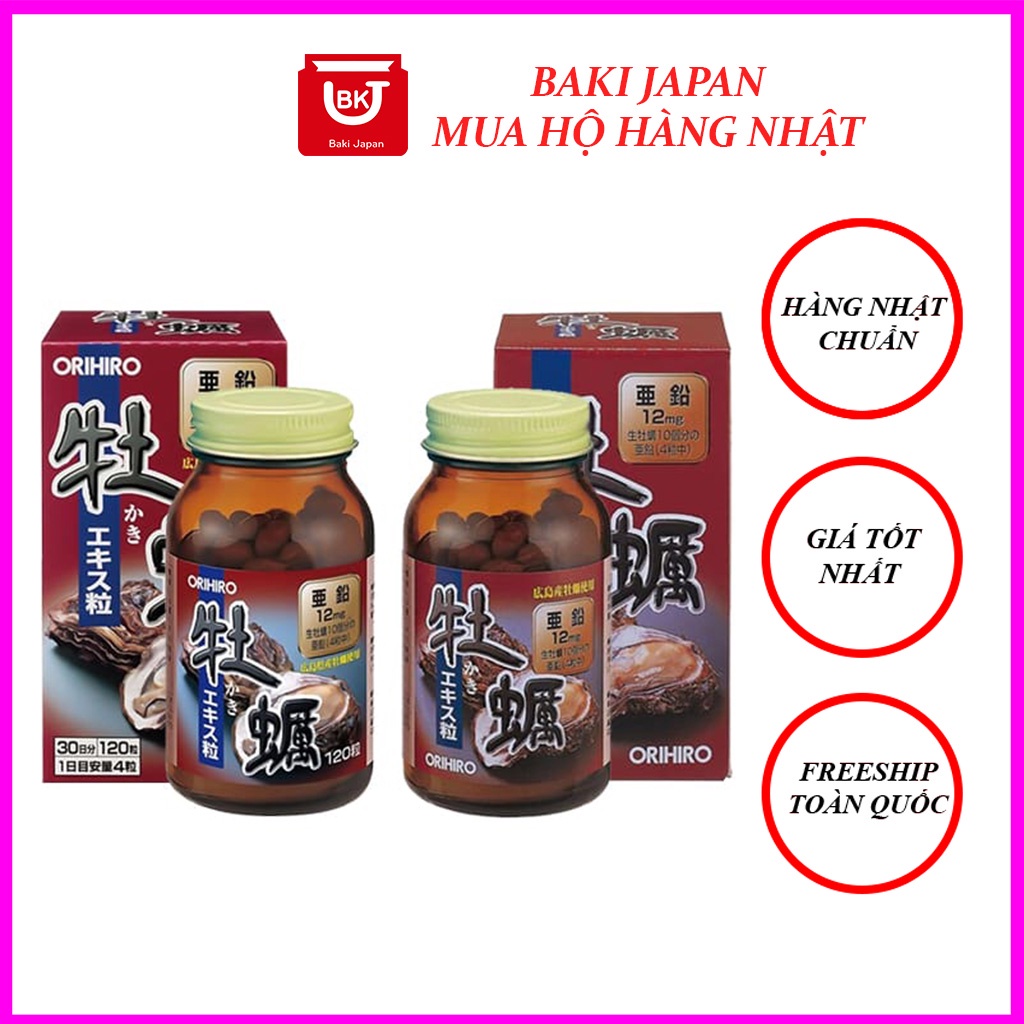 Tinh chất hàu tươi Orihiro Nhật bản 120 viên
