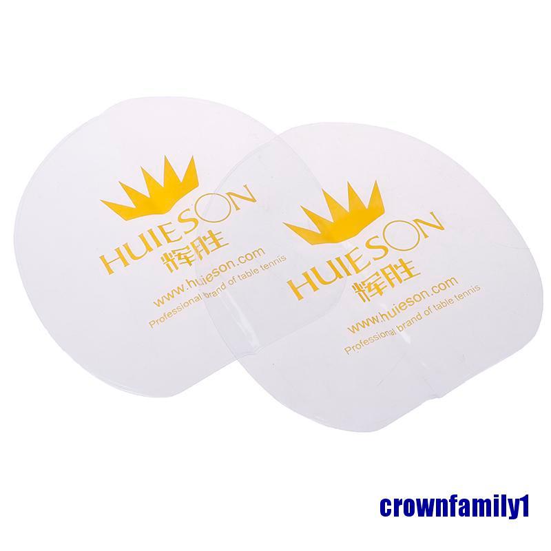 (crownfamily1) 2Pcs/Set Transparent Non-sticky Plastic Table tennis Rubber Protective Film