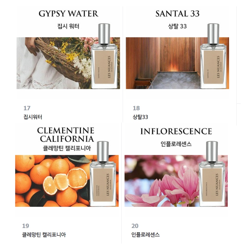 Nước hoa LES NUANCES Eau De Parfume 30ml nội địa Hàn Quốc