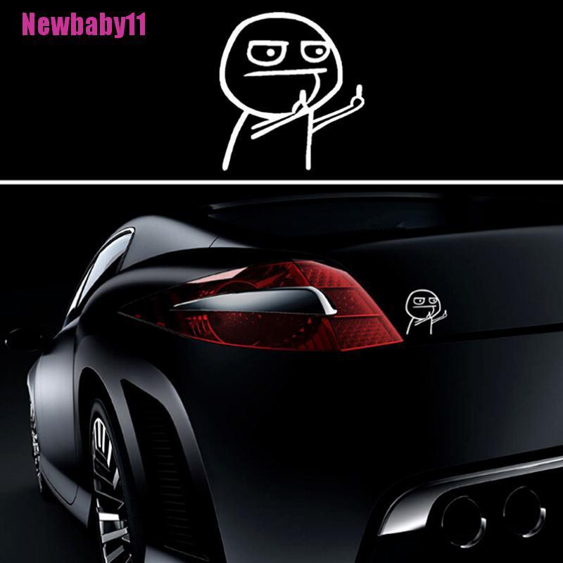 Sticker Vinyl Dán Xe Hơi / Xe Máy Họa Tiết Hoạt Hình Vui Nhộn BABY11