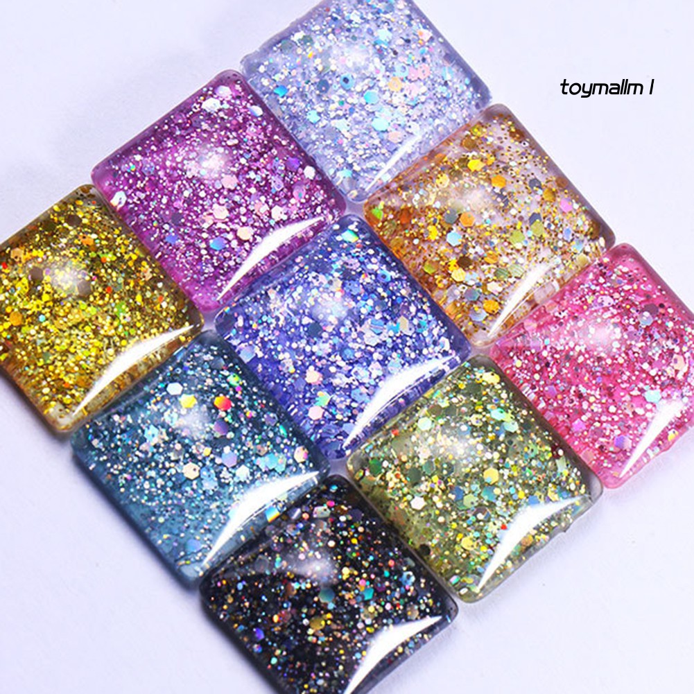 Lọ gel sơn móng kim tuyến 6ml trang trí lấp lánh nhiều màu sắc