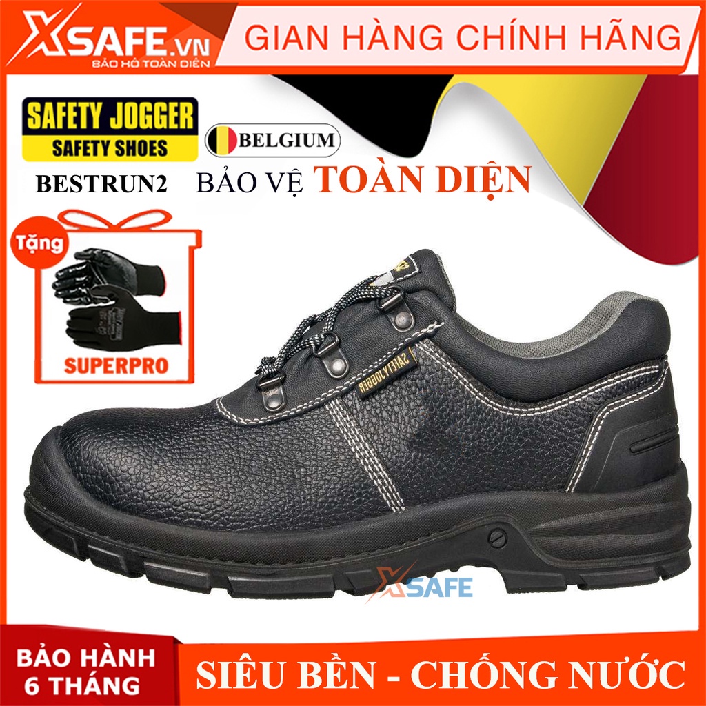 Giày bảo hộ Jogger Bestrun 2 da bò thật chống thấm nước bảo hộ chuẩn S3 Châu Âu Giày bảo hộ lao động Jogger Bỉ