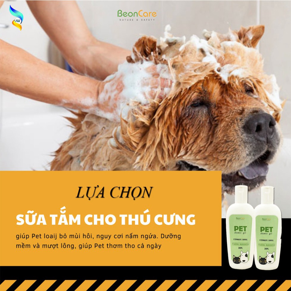 Sữa tắm cho thú cưng ❤️FREESHIP❤️ Sữa tắm cho chó, mèo BEON CARE chai 200ml