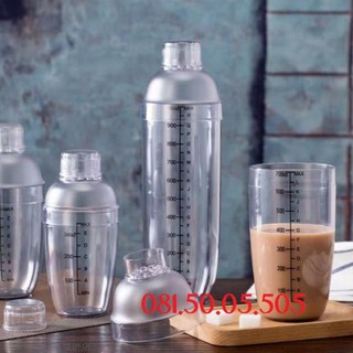 Bình shaker nhựa vạch đen 350ml/500ml/700ml/1000ml
