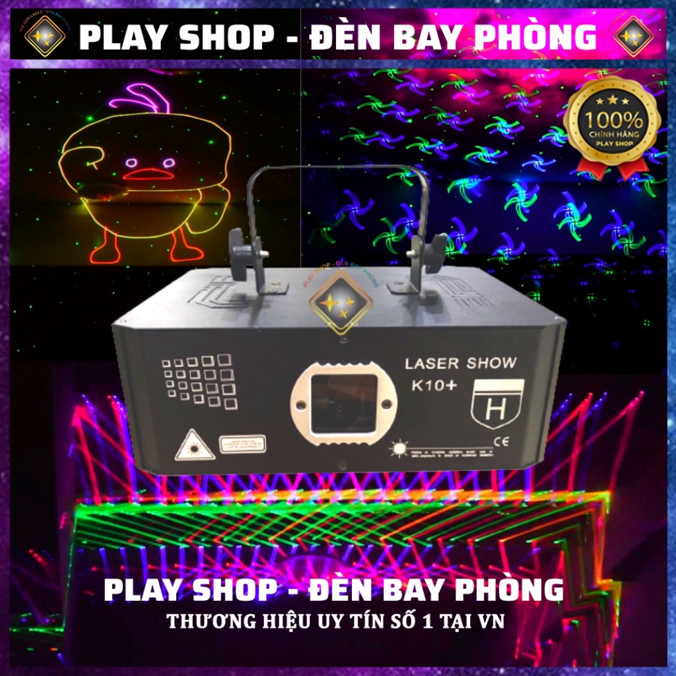 Đèn Laser K10+ Plus Chiếu 3D Với Hơn 1300 Hiệu Ứng Chiếu Tia Chiếu Hình Dùng Cho Phòng Bay, Karaoke, Bar...