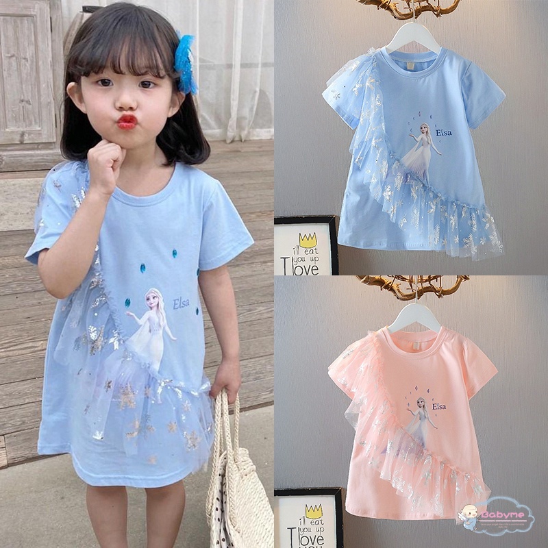 Đầm Công Chúa Phối Ren Thời Trang Mùa Hè Xinh Xắn Cho Bé Gái