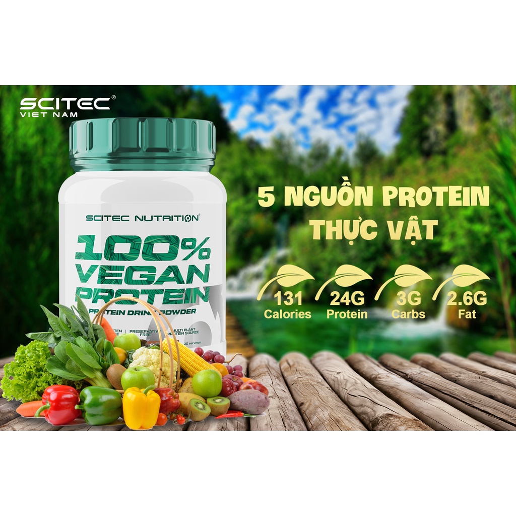 PROTEIN THUẦN CHAY Vegan Protein lọ 1000G Scitec Nutrition