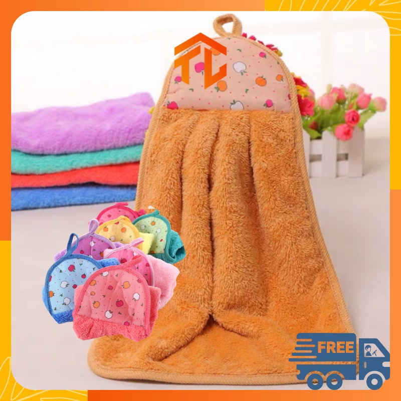 KHĂN LAU TAY NHÀ BẾP CÓ MÓC TREO-SIÊU THẤM NƯỚC