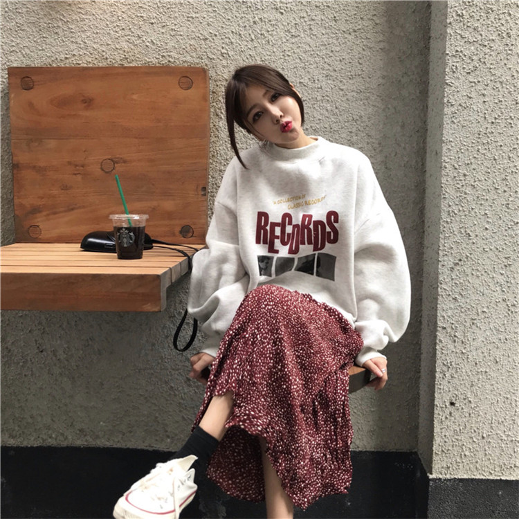 Áo Sweater Tay Dài Dáng Rộng Phong Cách Hàn Quốc Dễ Thương Thời Trang Mùa Đông Cho Phái Nữ