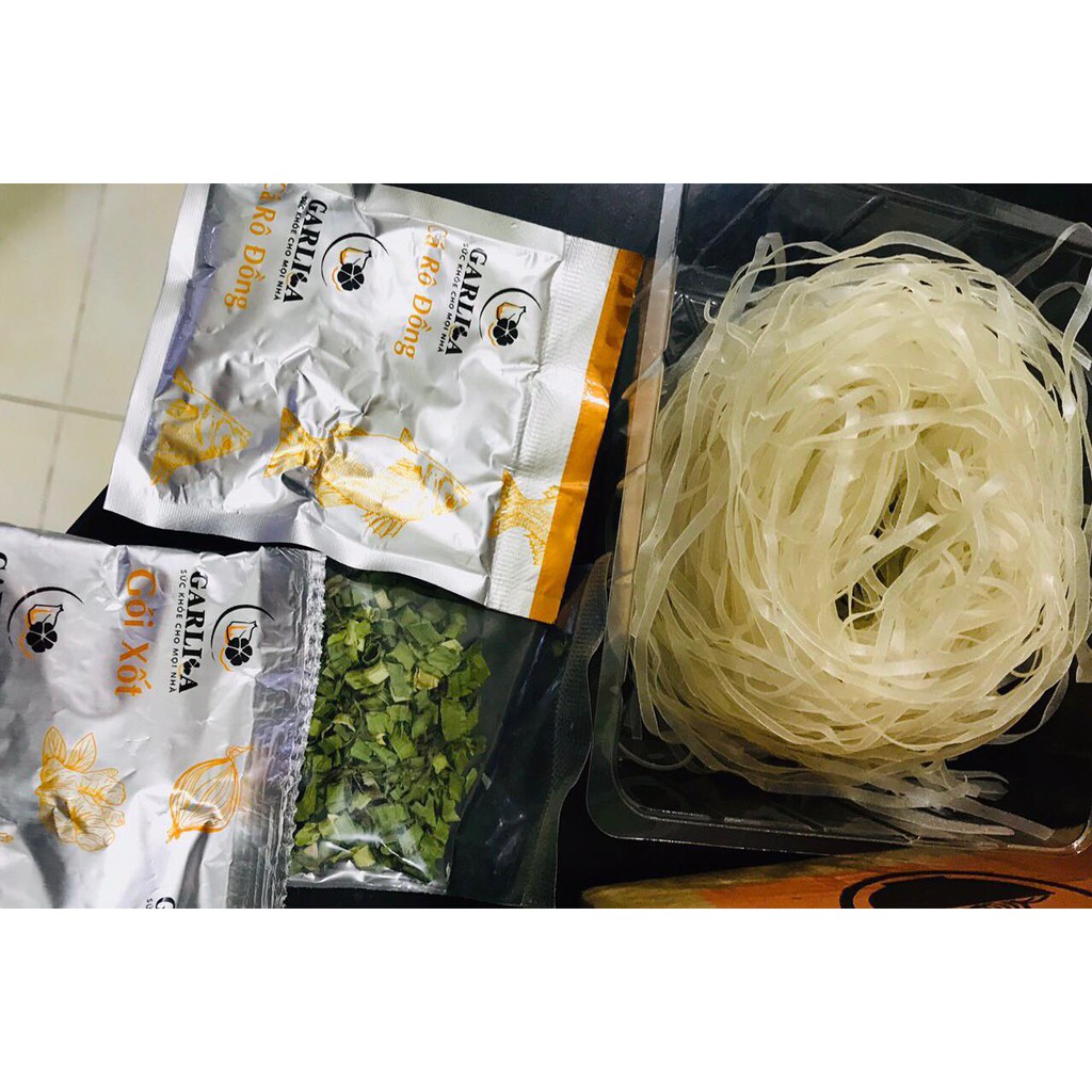 Bánh đa cá rô đồng ăn liền Garlica 110g (ảnh thật) | BigBuy360 - bigbuy360.vn
