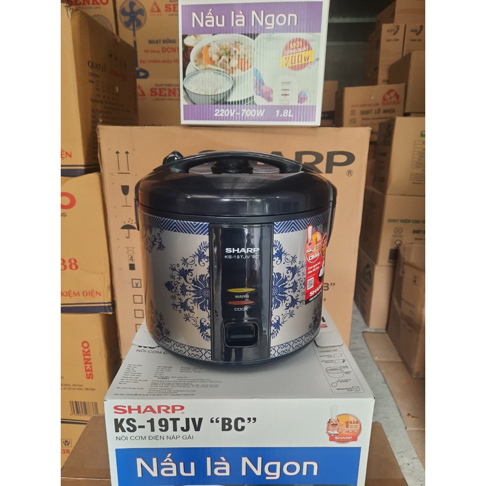 Nồi cơm điện nắp gài Sharp KS-19TJV 1.8 lít  - BH 1 Năm