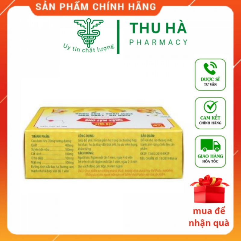 Viên ngâm ho Quất Mật ong tâm việt hộp 24 viên