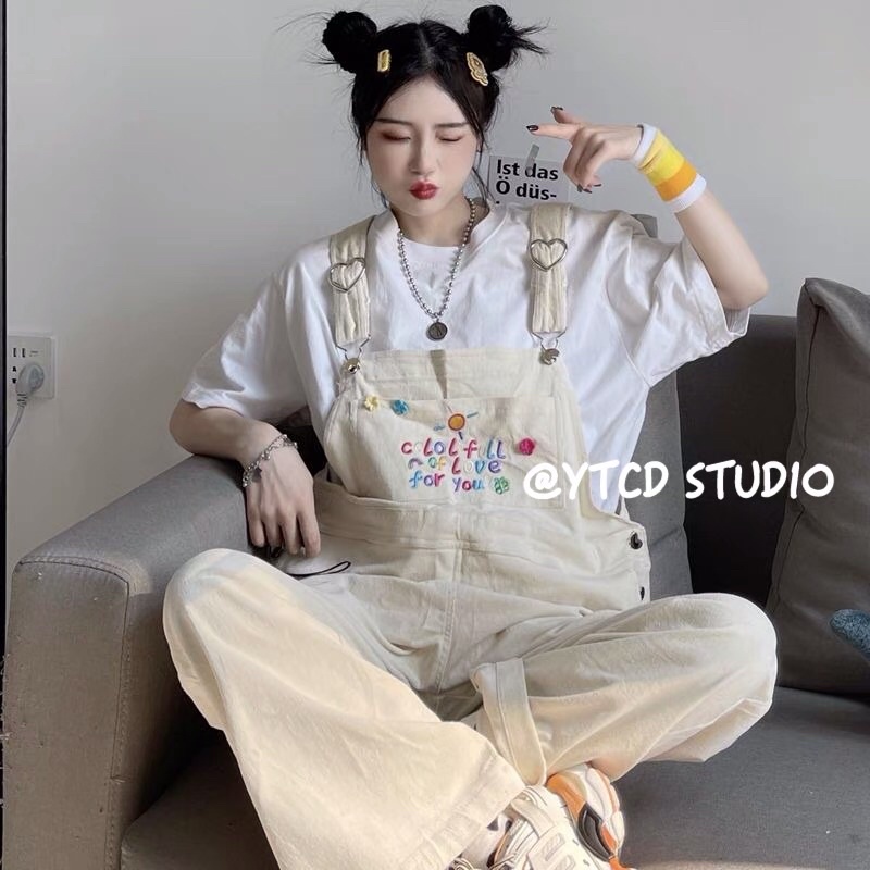 Quần Yếm Nữ Dài Form Rộng cho ngày năng động