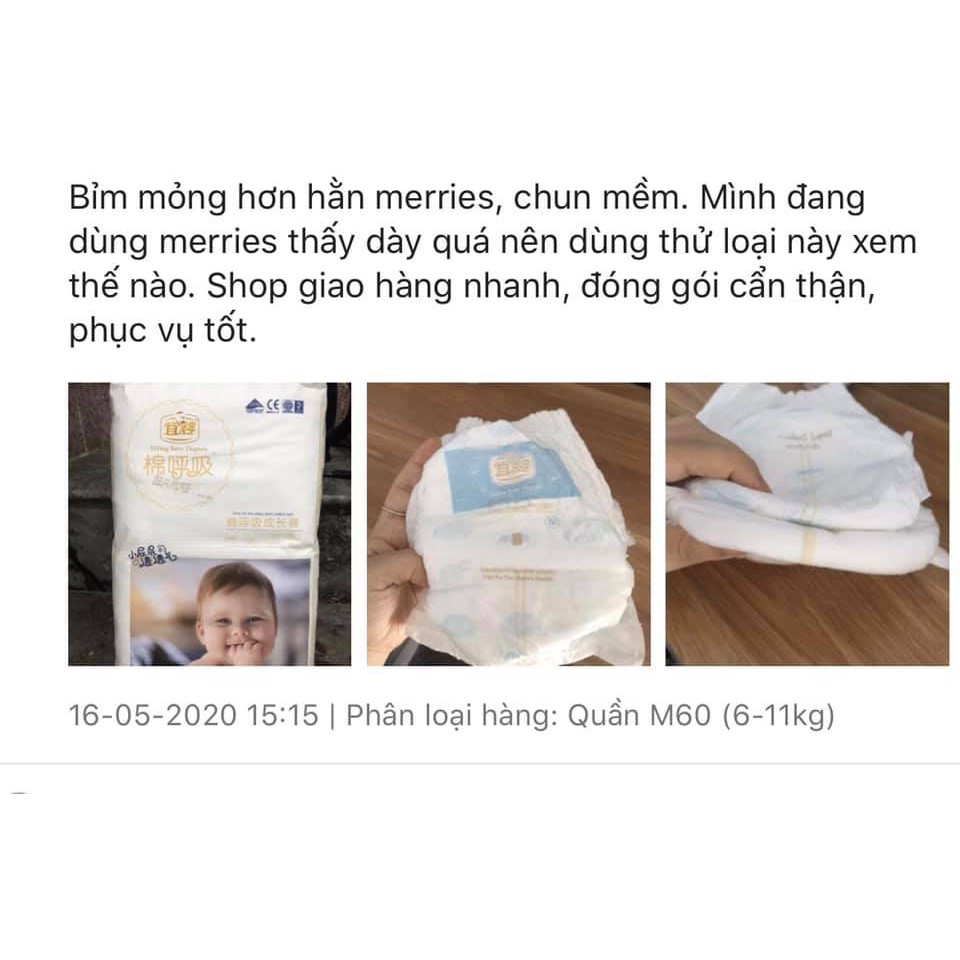 [BỈM YIYING CHÍNH HÃNG] Tã/Bỉm Dán/Quần YIYING TÊN LỬA Nội Địa Trung CAO CẤP Đủ SizeS72/M60/L52/XL44/XXL40/XXXL