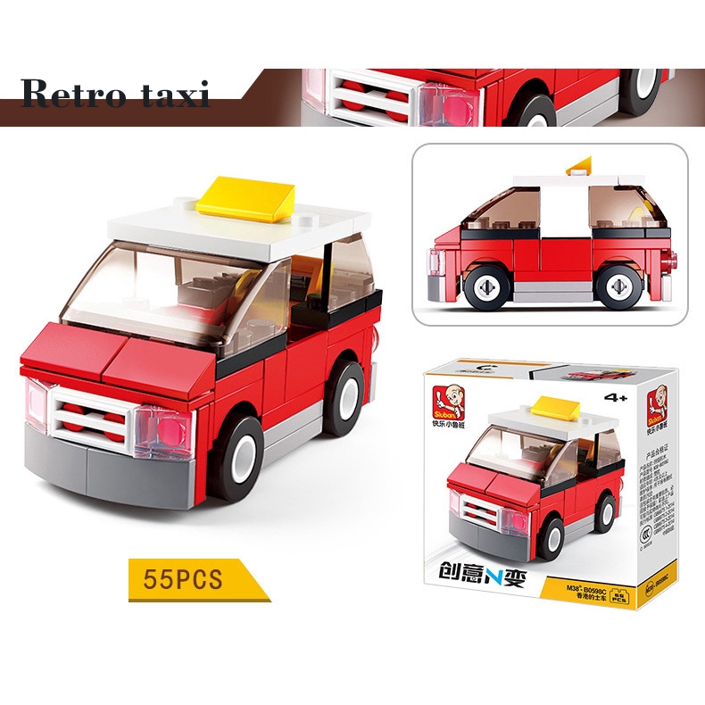 Set đồ chơi lắp ráp mô hình tàu hỏa cổ điển 214 mảnh