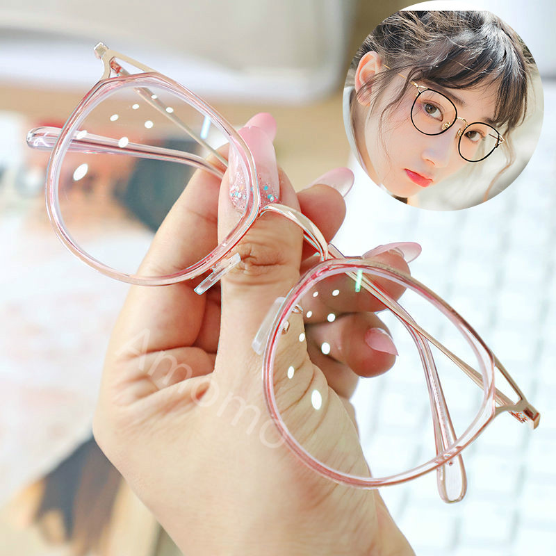 Kính cận thị 0.5 ~ - 6.0 độ kính cận gọng tai mèo chống ánh sáng xanh dành cho nữ