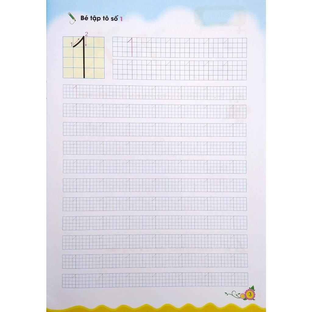 Sách Cùng Bé Bước Vào Lớp 1 - Bé Học Chữ Số Và Tập Tô 123