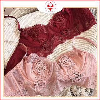BỘ ĐỒ LÓT 🔥 FREESHIP 🔥 set đồ lót charm hoa hồng có gọng không mút đệm,ôm ngực nâng ngực cực đỉnh. | BigBuy360 - bigbuy360.vn
