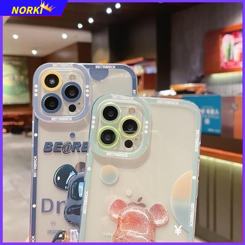 Ốp Điện Thoại Silicon Bảo Vệ Camera In Hình Gấu Dễ Thương Cho OPPO Reno 7 7SE 7Pro 7Z 6 6Z 6Pro 5 5Pro 5F 4 4F 2 2F 2Z
