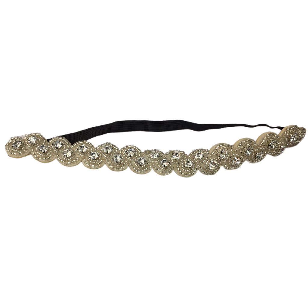 Băng Đô Cài Tóc Co Giãn Đính Đá Phong Cách Bohemian Thời Trang Cho Nữ