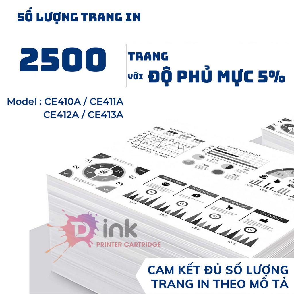 Hộp Mực siêu đậm nét TDink CE410A, 411A, 412A, 413A - Dùng cho máy in laser màu HP M451 / M375 / M475 ...