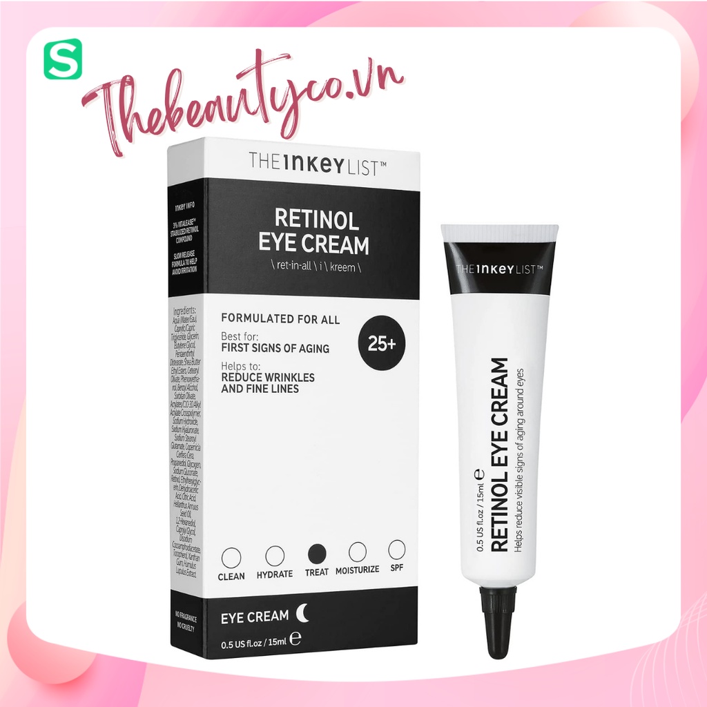 (Bill Mỹ) The Inkey List Retinol Eye Cream Kem dưỡng mắt