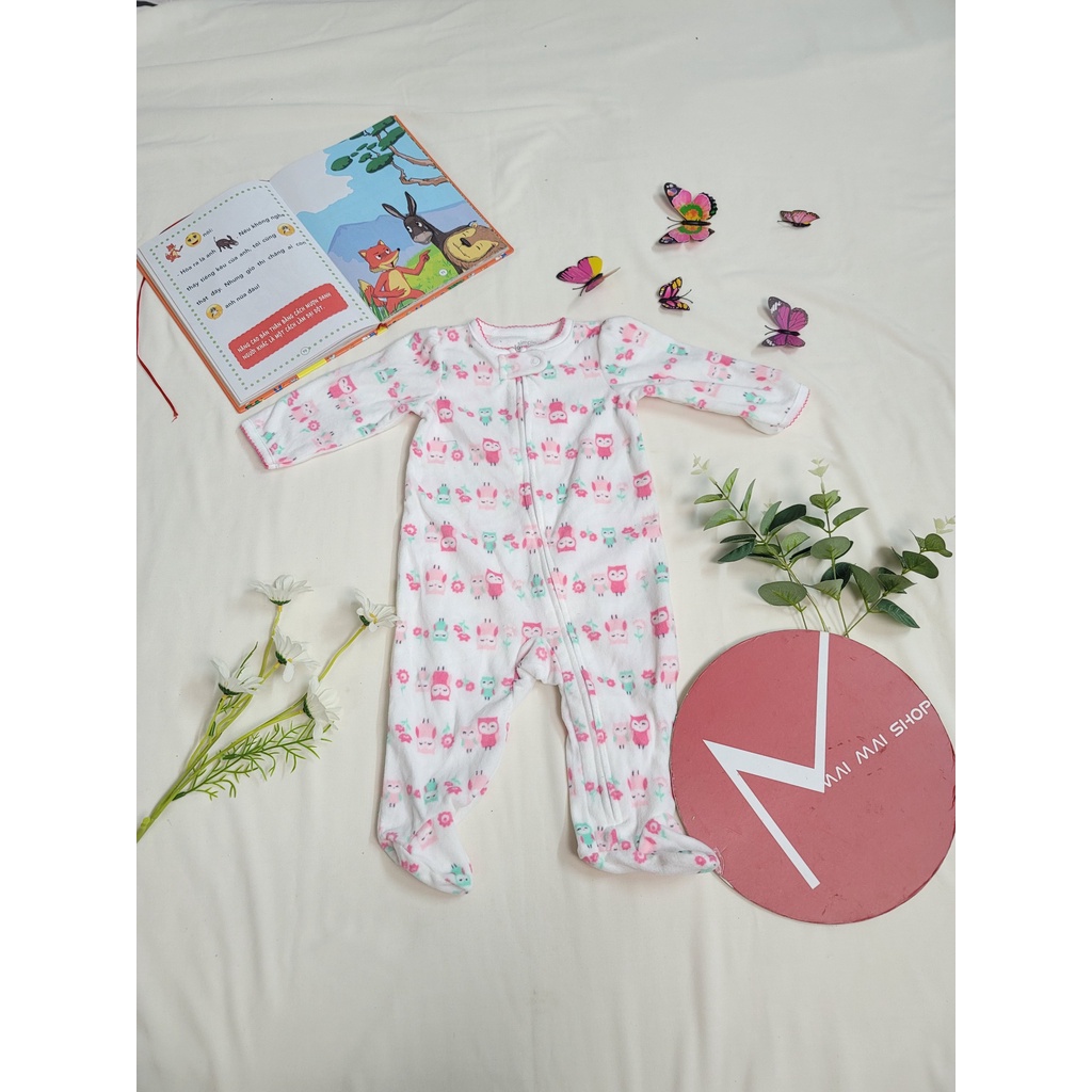 (Chọn màu- 6M) Body nỉ liền thân cho bé trai bé gái, Bộ đồ liền thân, bodysuit,bodysleep