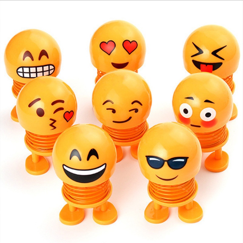 Thú nhún emoji lò xo ô tô biểu cảm gắn xe hơi xe máy máy tính trang trí