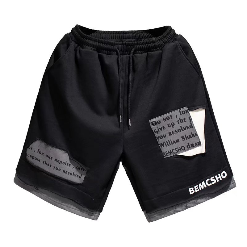 Quần Short Thể Thao Giả Hai Lớp Dáng Rộng Phong Cách Hip Hop Thời Trang Mùa Hè Cho Nam