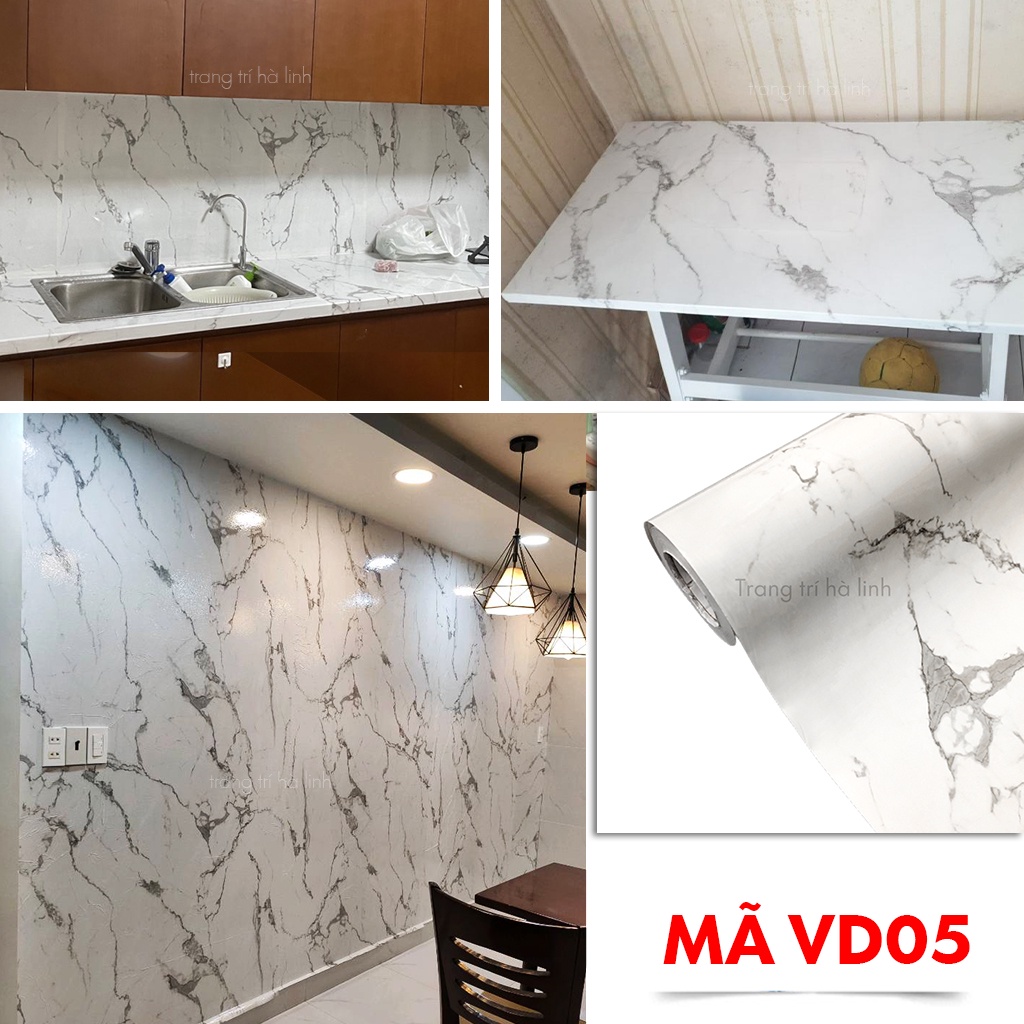 Decal giả vân đá chống dầu mỡ dán bếp tủ mặt bàn tường nhiều mẫu đẹp giá rẻ