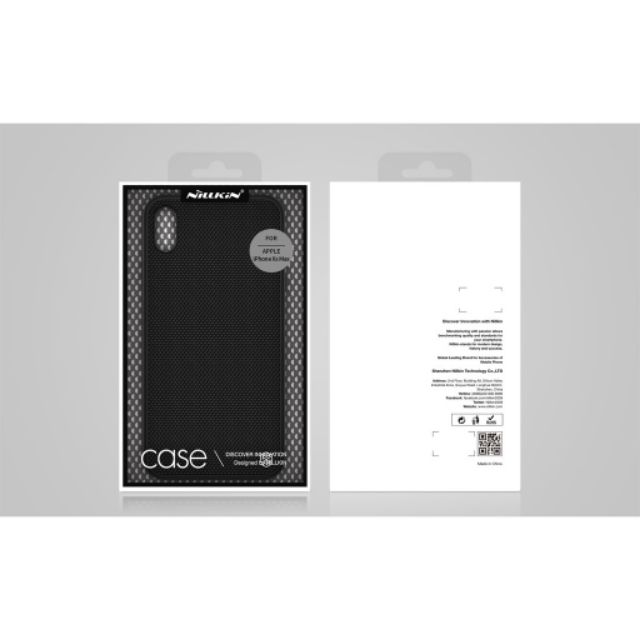 Ốp lưng iPhone X/XS Nillkin Textured Case vân carbon siêu mỏng màu đen