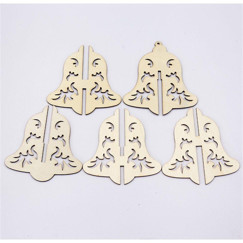 Bộ 5 Mặt Dây Chuyền Hình Lát Gỗ Nhỏ 3D DIY