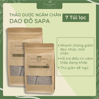 Thảo dược ngâm chân thảo mộc Dao Đỏ Sapa giảm đau mỏi chân hiệu quả - 7 túi lọc - Dược liệu Sapa