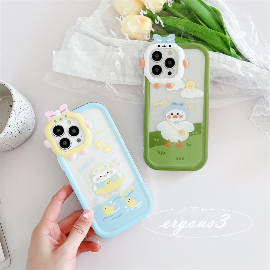 Ốp Điện Thoại Mềm Hình Chú Vịt Nhỏ Dễ Thương Cho iPhone 14 13 12 11 Pro Max SE2020 X XR Xs Max 7 8 6 6s Plus