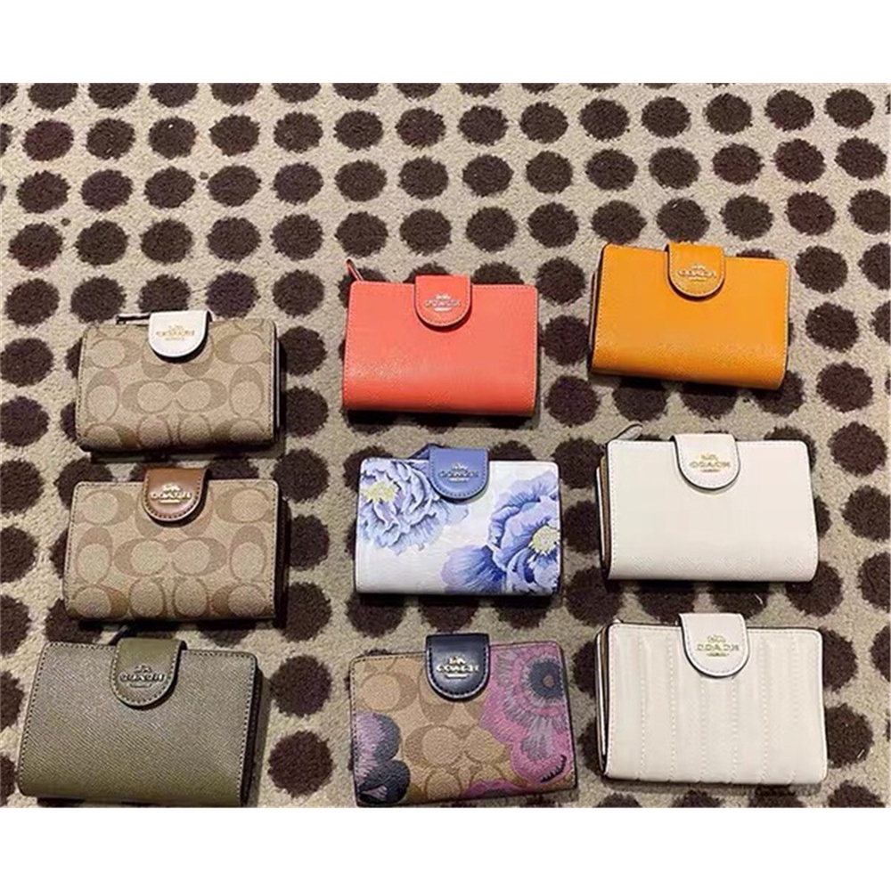 Ví Da Nữ Dáng Ngắn Có Khóa Kéo C0082 6390 C3454 C3375 C3452 C3453 3773