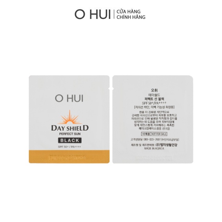 Kem Chống Nắng Ohui Day Shield Perfect Black Cho Da Sạn Đen Spf50+/pa+++ 1ml
