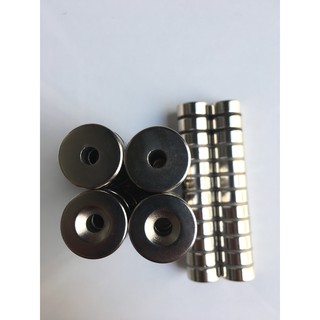 Nam châm đất hiếm 30x10 lỗ vít 6mm