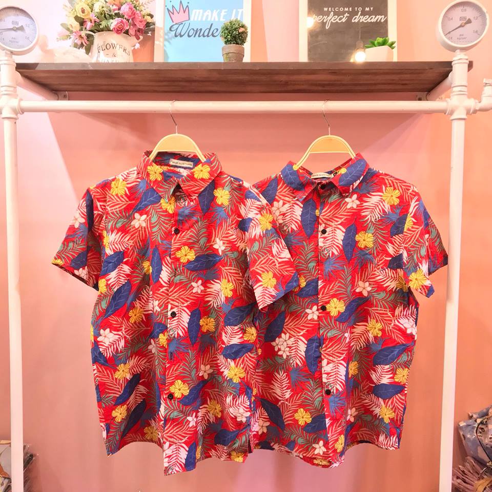 Áo sơ mi Hawaii đi biển mùa hè fullsize 45-85kg
