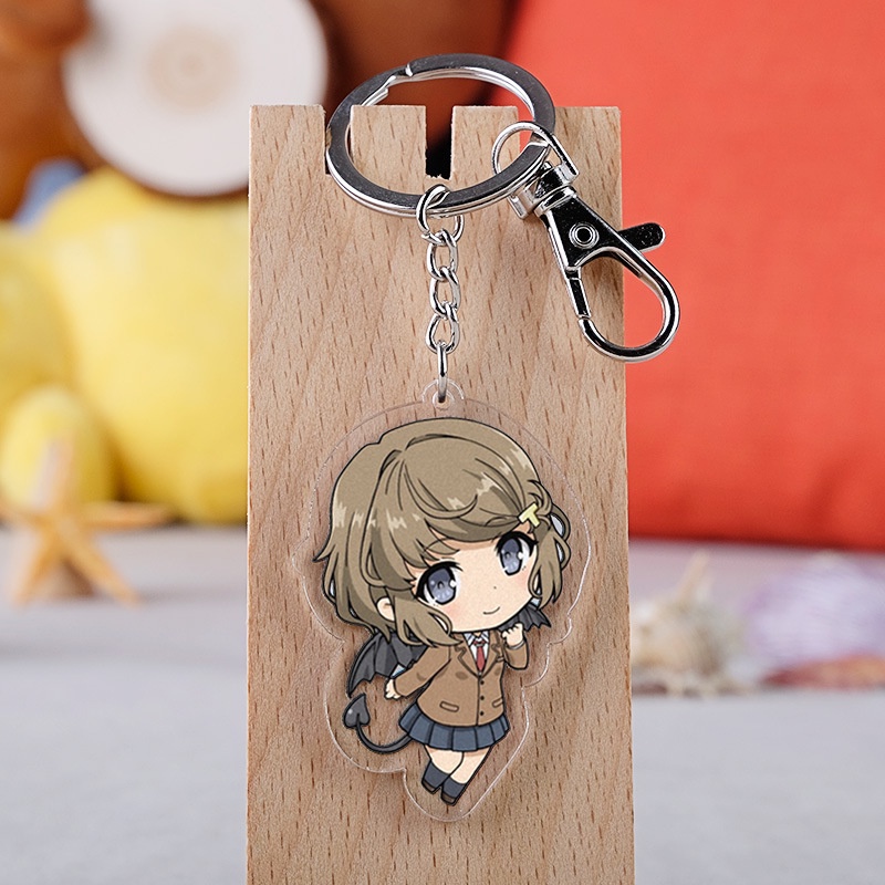 Móc Khóa Acrylic Họa Tiết Anime Senpai Mai Sakurajima Dễ Thương Dùng Làm Quà Tặng