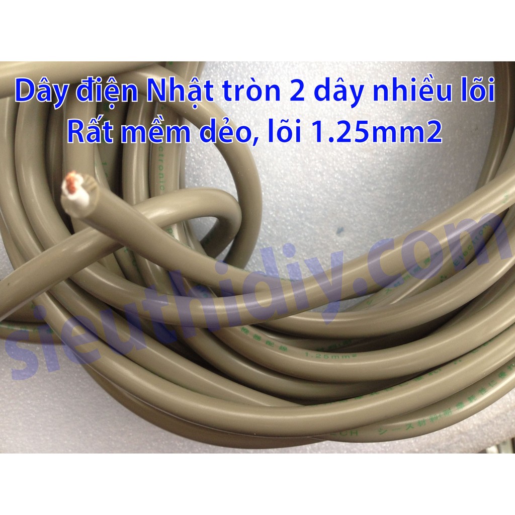 Dây điện Nhật tròn-dẹt 2-3 sợi nhiều lõi rất mềm dẻo