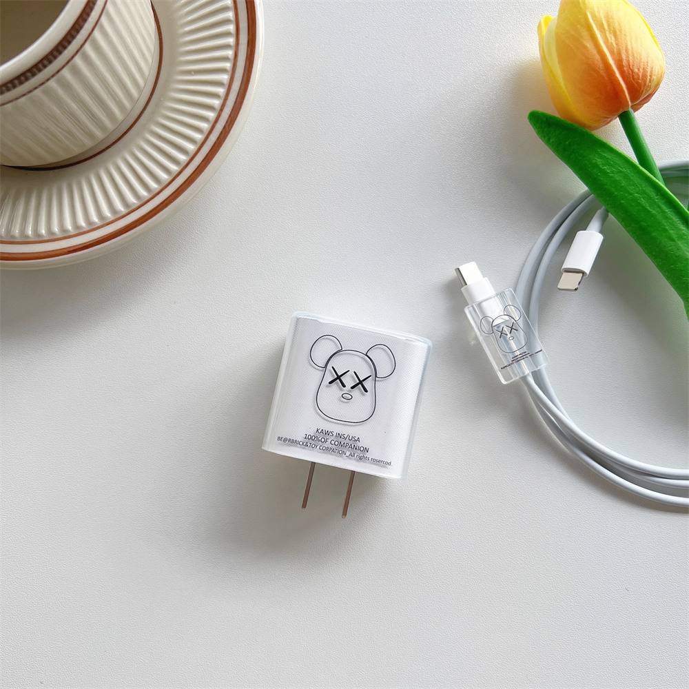 Bộ 2 Vỏ Bọc Bảo Vệ Dây Cáp Sạc USB 20W Bằng TPU Mềm Chống Trầy Hình StellaLou Bunny Cinnamoroll Lotso Snoopy