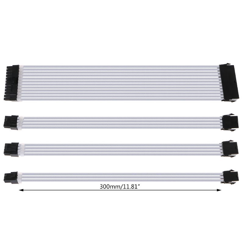 Bộ cáp mở rộng nguồn Pc 30 / 40cm 24pin 8-pin 6pin 4 + 4pin chất lượng cao