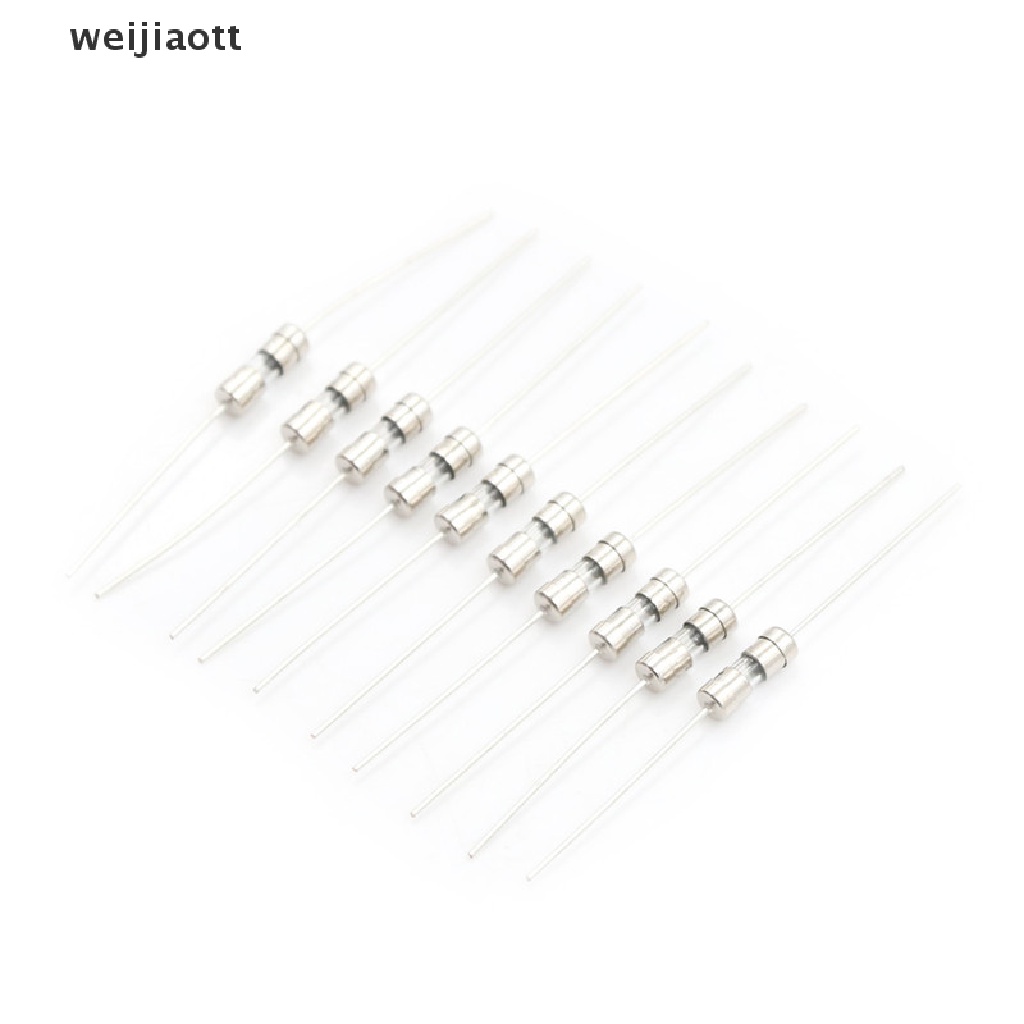 weijiaott 10pcs F1A/1.5A/2A/3A/5A Fast Blow Glass Tube Fuse Axial Leads 3.6 x 10mm 250V WT