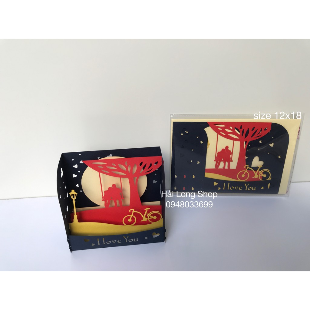 Hộp Tình Yêu 7 ( xe đạp + xích đu ) - Love - Thiệp 3D | BigBuy360 - bigbuy360.vn