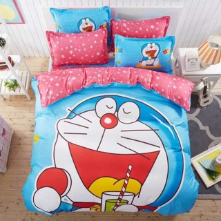 Trọn bộ chăn ga gối kitty đoremon