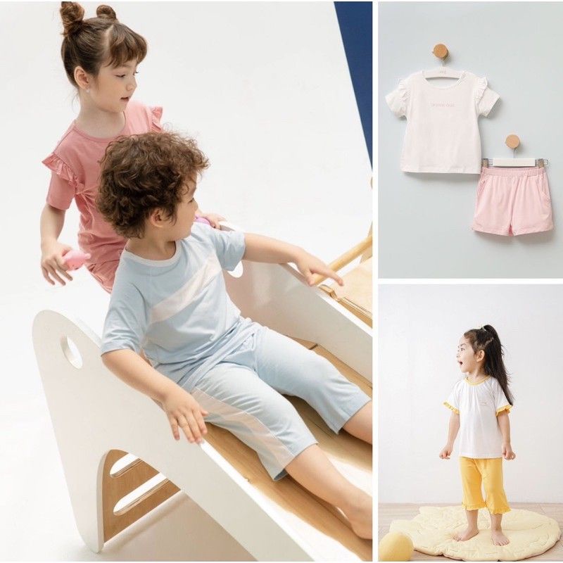 Nous kid - [Tổng hợp] Bộ cộc tay quần lửng cho bé trai, bé gái từ 2 đến 5 tuổi