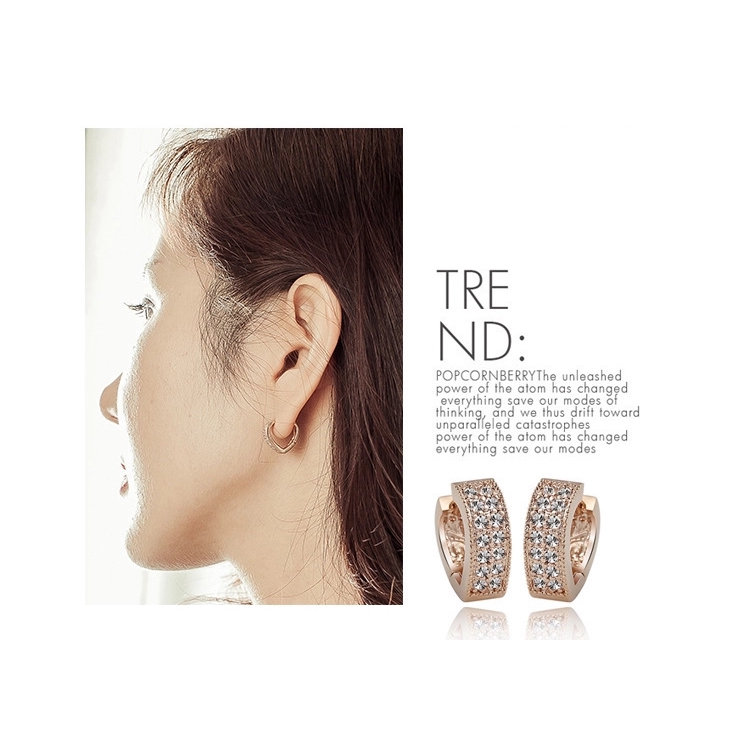 Khuyên Tai Hình Trái Tim Đính Đá Dễ Thương Phong Cách Hàn Quốc Thời Trang Cho Nữ