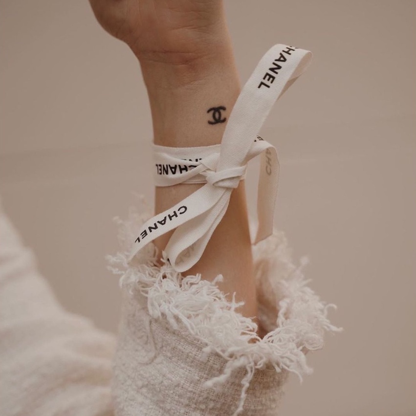 Dây ruy băng in chữ YSL, HERMES, MAC, CHANEL, DIOR - YSL, Lancome, Miumiu